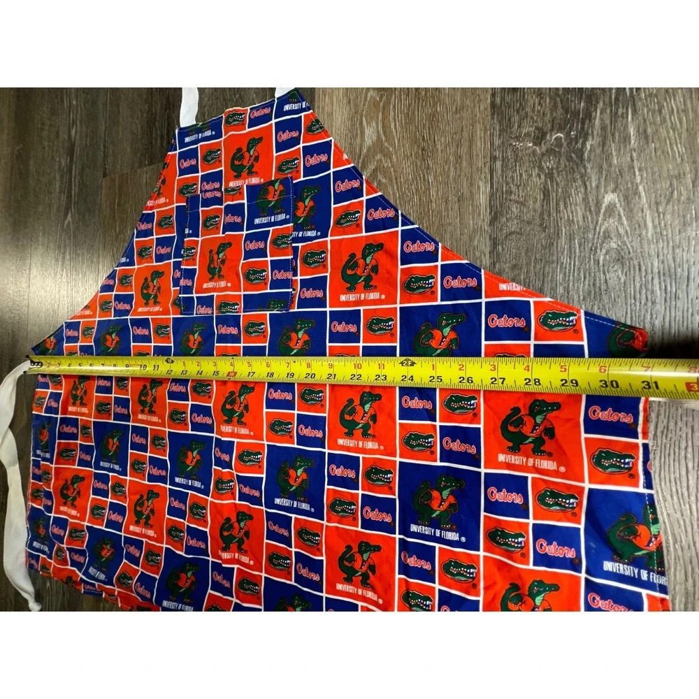 University of Florida Gators Apron Unisex OS Blue Orange Mascot Grid SKU4910